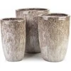 Mondex Since 1986 NEVA MARBLE KOMPLET 3 DONICZEK 37x37x45,5/30,5x30,5x42,5/24x24x40cm