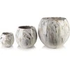 Mondex Since 1986 NEVA MARBLE KOMPLET 3 DONICZEK 42,5x42x5x39/28x28x27/20x20x19cm