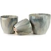 Mondex Since 1986 NEVA MARBLE 3 keraminių užvalkalų rinkinys 25x25x21/20.5x20.5x18/16x16x15cm