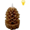 Mondex Since 1986 NIKOLAO BROWN LED žvakė 9x9x15,5 cm kankorėžis ant kamieno AW25