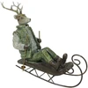 Mondex Since 1986 SANTA LILA Briedžio figūrėlė ant rogučių 29,5x10,5x23,5cm