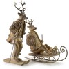 Mondex Since 1986 SANTA LILA Figura Łoś na nartach 16x11x32,5 cm