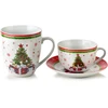 Mondex Since 1986 SANTA LILA Filiżanka ze spodkiem 200ml 9x14x7cm obejma