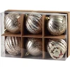 Mondex Since 1986 SANTA LILA 6 kalėdinių rutulių rinkinys 8 cm