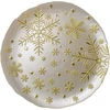 Mondex Since 1986 SANTA LILA Lėkštė 33x33x2,4 cm balta su snaigėmis