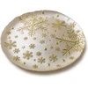 Mondex Since 1986 SANTA LILA Talerz 33x33x2,4cm balta w śnieżynki