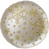 Mondex Since 1986 SANTA LILA Talerz 33x33x2,4cm balta w śnieżynki