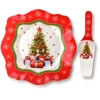 Mondex Since 1986 SANTA LILA Talerz su łopatką do ciasta 30,5x30,5x2,3cm