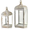 Mondex Since 1986 VIOLA 2 metalinių žibintų rinkinys 24x24x63/19,5x19,5x37cm