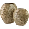 Mondex Since 1986 YARINE vaza 20x10x20cm smėlio spalvos