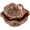 Mondex Since 1986 YARINE žvakidė, gėlė, 11x11x6cm, smėlio spalvos