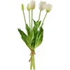 Przydasie Mondex Since 1986R VIRIDIS Dirbtinė gėlė Puokštė iš 5 baltų tulpių, 40 cm