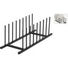 Bigbuy Home Metalinė puodo dangčio ir lėkščių laikiklis juoda 34,5x12,5x12 cm