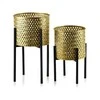 Mondex SWEN Komplet 2 doniczek 20x20x36,5cm 18x18x29cm