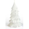 Mondex Kalėdų eglutės žvakės figūrėlė maža 9,5x16 cm parafino balta