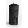 Mondex DEER ALP žvakė, vidutinis cilindras, parafinas, 7xh14cm, JUoda