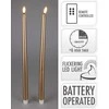 Mondex Vaškuotos stalo žvakės su LED, 38 cm