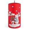 Mondex Žvakė REINDEER, vidutinio cilindro formos, 7x7x14 cm, parafininė, raudona