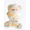 Mondex TEDDY žvakės figūrėlė 8x15cm parafino kreminė