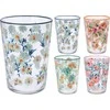 Mondex STIKLINĖ 510 ML 8,8 X 12 CM STIKLINĖ SU GĖLIŲ RAKSTU