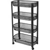 Excellent Houseware Mobilus stalčius 4 lygių su ratukais 46,5x26x79 cm - Vonios ir virtuvės trolis
