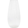 Mondex Home Styling Collection CLEAR stiklo vaza, skaidrus, stiklas su grioveliais, Ø 17 x 37 cm