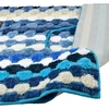 Mondex ZAC 2 kilimėlių rinkinys 50x90cm/50x40cm dryžuotas turkis