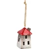 Mondex Zawieszka Domek ceramiczny LEDbiało-ruda mix 2 wzory 5,4x4x3x9,9cm