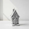 Mondex Žvakė GGERBREAD HOUSE, didelė, 11x19cm, pilkas parafinas