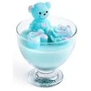 Beliani Mondex Žvakė puodelyje TEDDY BEAR vaškas 11x14cm turkis