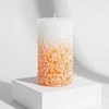 Mondex Žvakės cilindras didelis 8x18,5cm ROSE oranžinis parafinas