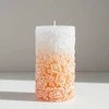 Mondex Žvakės vidutinis cilindras 8x13,5cm ROSE oranžinis parafinas
