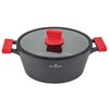 ZWIEGER PUODAS SU DANČIU ALIUMINIO NELIPAČIŲ DUJŲ OBSIDIANAS 28CM 6L