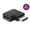 ADAPTER DISPLAYPORT(M) 1.4->DISPLAYPORT(F) 8K KAMPINIS 90" PRAWO DELOCK