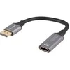 Lanberg adapter Displayport - HDMI 8K 20cm sidabrinė