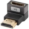 ADAPTER HDMI(M)->HDMI(F) 8K KAMPINIS DÓŁ ALUMINIUM Sidabrinis LANBERG