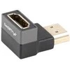 ADAPTER HDMI(M)->HDMI(F) 8K KAMPINIS DÓŁ ALUMINIUM Sidabrinis LANBERG