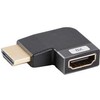 LANBERG adapteris HDMI - HDMI M/F 8K kampinis į kairę aliuminio sidabrinė