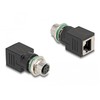 ADAPTER M12 4 PIN D-CODED(F)->RJ45(F) DELOCK