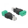 ADAPTER TERMINAL BLOCK 4 PIN->RJ11/RJ14(F) DELOCK