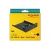 FRONTPANEL DELOCK 3.5" 1X USB-A 3.1 1X USB-C