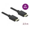 Delock HDMI kabelis - HDMI 2.5 m juodas (85389)