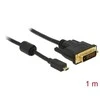 Delock Cable Micro HDMI D kištukas > DVI 24+1 kištukas 1 m