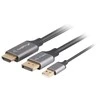 Lanberg HDMI (M) to Displayport (M) cable 4K, Juodas | CA-HDDP-20CU-0018-BK | 1.8 m