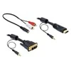 Delock Cable DVI - HDMI + Garsas vyriškas-vyras 2 m