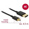 DeLOCK 84785 Plonas Premium HDMI kabelis HDMI-A kištukas su HDMImicro-D kištukas 3D 4K 4,5 m aktyvus
