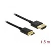 HDMI kabelis(M)->HDMI MINI(M) 1.5M 4K 60HZ 3D JUODA SLIM PREMIUM DELOCK