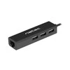 NATEC NHU-1413 Hub USB 2.0 DRAGONFLY 3-jungtys + RJ45 Juodas