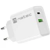 NATEC USB įkroviklis Ribera USB-A+USB-C Maitinimas 20W baltas