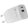 Įkroviklis - NATEC RIBERA GAN 30W USB-A + USB-C Greitas Pakrovėjas Baltas